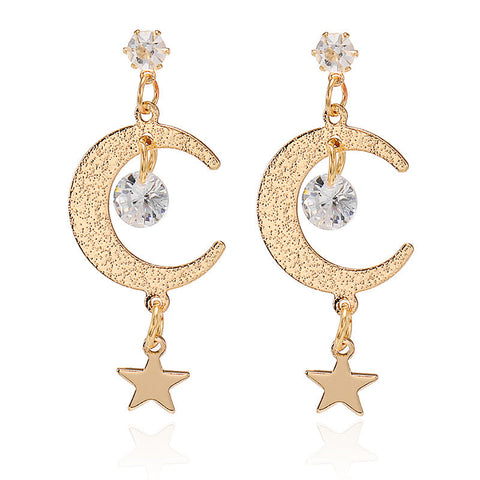 Simple Temperament Wild Five-Pointed Star Earrings