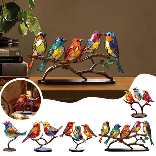 Birds On Branch Desktop Ornaments Home Decor For Bedroom Living Room And Office