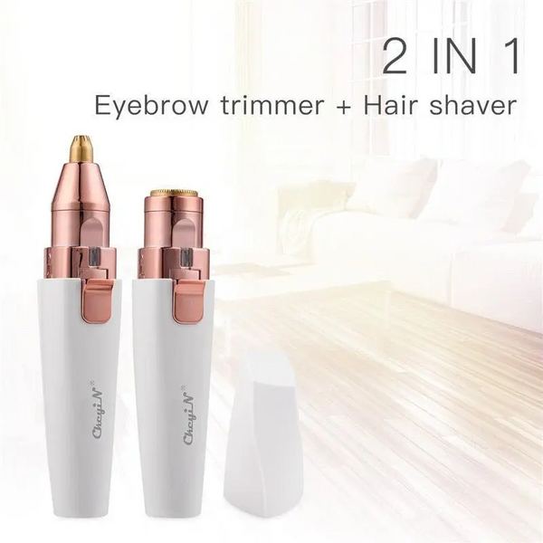 2 In 1 Electric Eyebrow Trimmer Female Women Epilator Brow Lip Hair Removal Mini Painless Face Whole Body Shaver