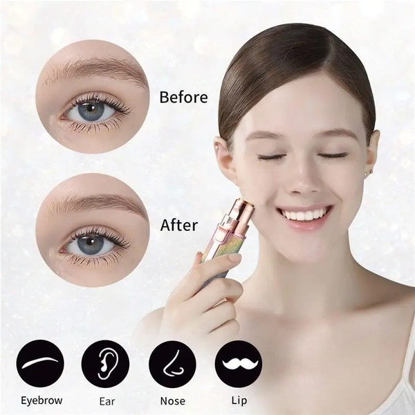 2 In 1 Electric Trimmer Female Women Epilator Eye Brow Lip Hair Removal