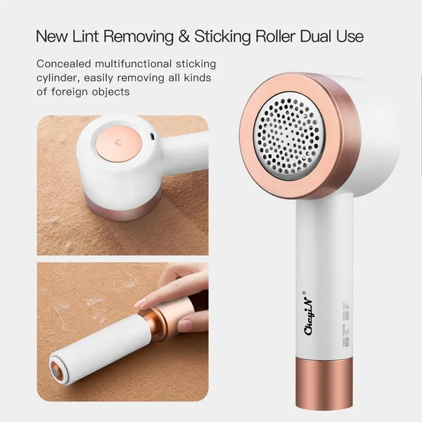 2 In 1 Usb Rechargeable Lint Remover Clothes Fuzz Pellet Trimmer Sticky Hair