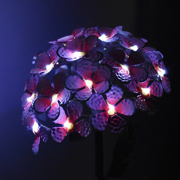 Artificial Hydrangea Flower Led Solar Light Garden Lighting