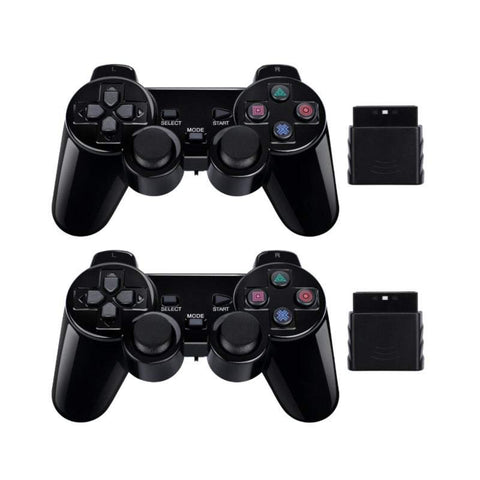 Gaming Consoles 2Pack Wireless Controller Gamepad 2.4G Compatible With Sony Playstation Ps2