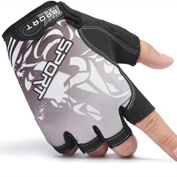 2Pcs/Set Non Slip Breathable Ultrathin Half Finger Bicycle Cycling Gloves L