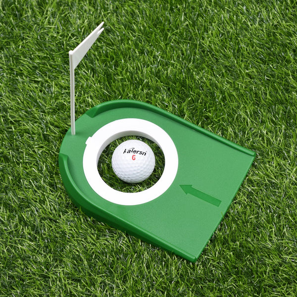 2Pcs Indoor Golf Putting Trainer With Hole Flag Putter Green Practice Aid Home Yard Outdoor Training Adjustable