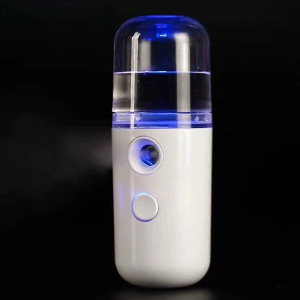 2Pcs Portable 30Ml Mini Nano Facial Sprayer Usb Charging Face Skin Humidifier Steamer Moisturizing Charge Handy