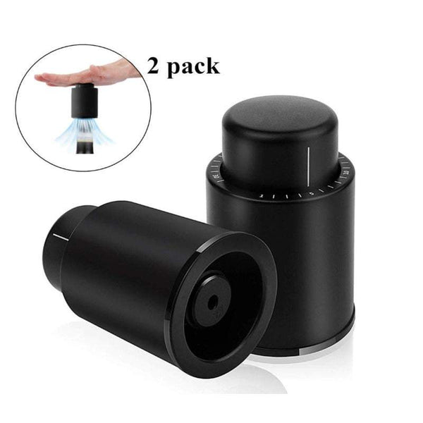 Kitchenware 2Pcs Wine Vacuum Pump Stoppers With Time Scale Record Saver Bottle Preserver Keeps Fresh Reusable Sealer Plastic Plug