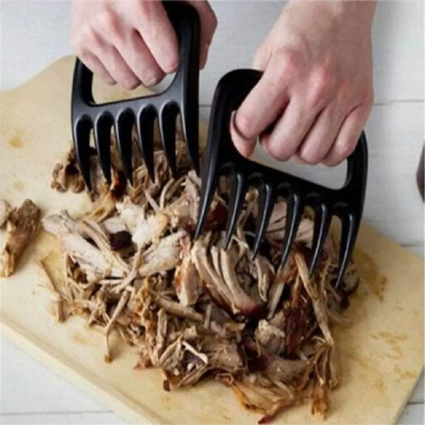 2Pcs Grizzly Claw Meat Processor Fork Pincers Pull Pork Grill Bear Tools Black