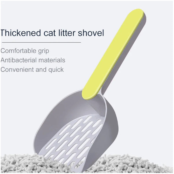 2Pcs Plastic Cat Litter Scoop Tray Home Cleaning Toilet Filter Cleaner Shovel