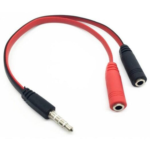 3.5Mm Stereo Audio Y Splitter Cable Adapter 1 Male 2 Female Earphone Connector