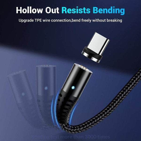 Usb Firewire Hubs 3 In 1 Magnetic Fast Charging Cable For Ios Android Type