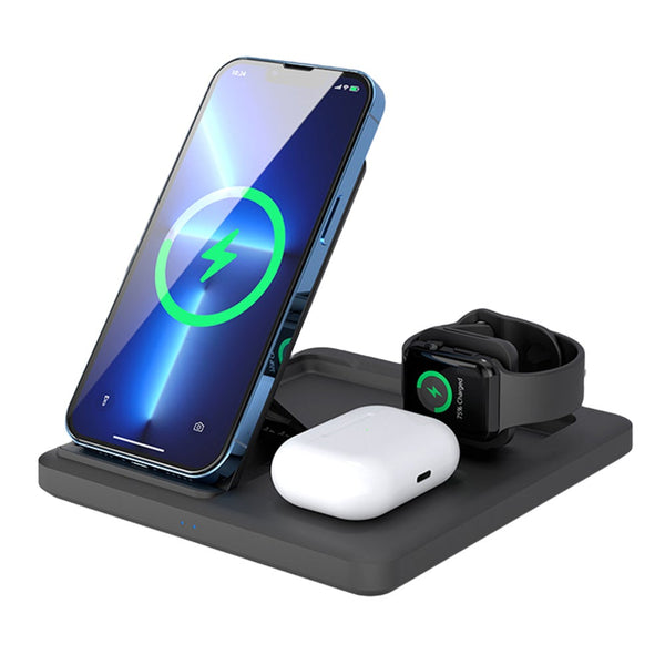 3-In-1 Qi Wireless Charger Fast Charging Dock Station For Iphone Apple Watch Airpods