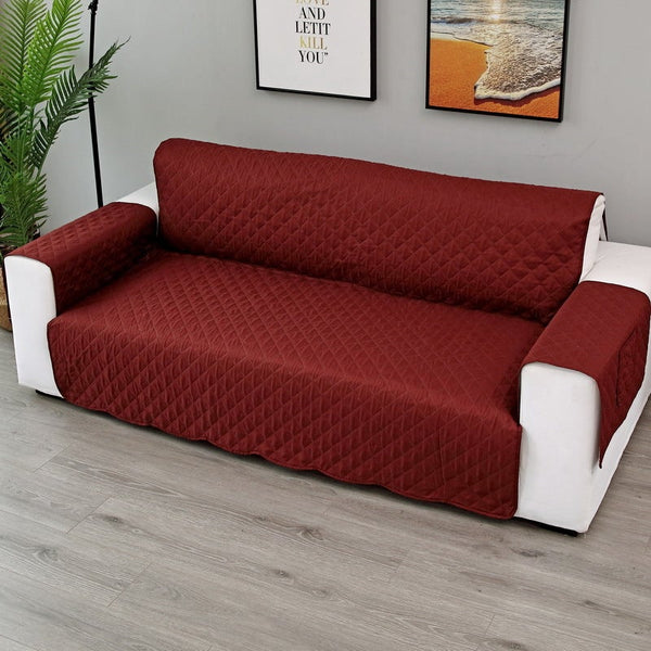 3 Seater High Stretch Sofa Cover Couch Lounge Protector Slipcovers With Two Side Pockets