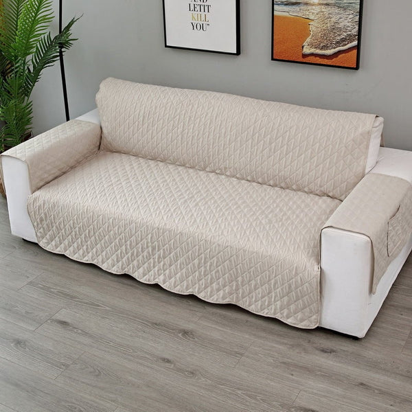 3 Seater High Stretch Sofa Cover Couch Lounge Protector Slipcovers With Two Side Pockets