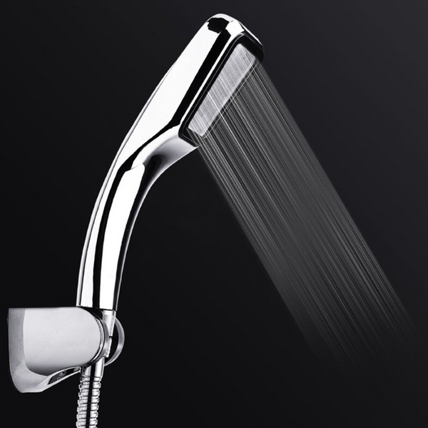 300 Holes High Pressure Boost Bathroom Shower Head Silver