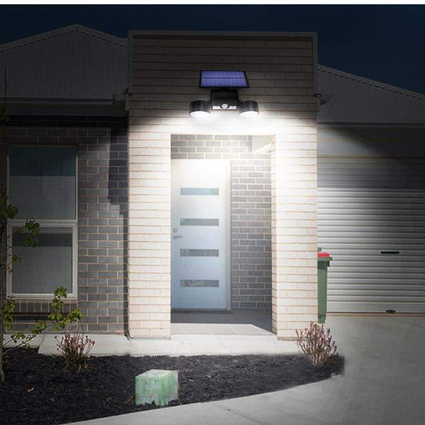 Outdoor Lamps 30 Led Rotating Dual Head Solar Sensor Garden Security Lights