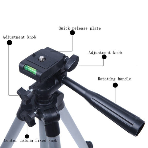 3110A Pro Camera Tripod Lightweight Flexible Portable Three Way Head For Sony Canon Nikon