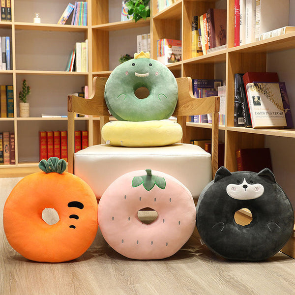 Cute Cartoon Fruit Animal Round Hole Cushion Office Chair