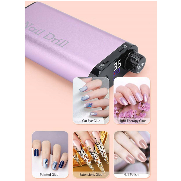 35000Rpm Electric Nail Drill Rechargeable Usb Manicure Machine For Salon Portable Professional Sander Polish