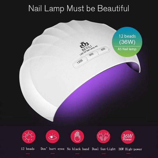 Nail Dryers 36W Led Lamp Fingernail Toenail Gel Curing Professional Machine For Salon
