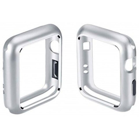 38Mm Magnetic Adsorption Metal Frame Protective Case For Iwatch Series / 2 1 Silver