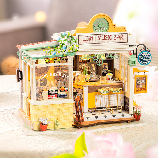 Robotime Rolife Diy Dollhouse Leisure Time Series Wooden Miniature House For Girls Birthday Gift Flowery Sweets & Teas