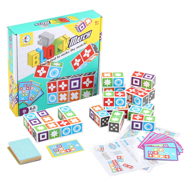 3D Graphics Matching Game Desktop Puzzle Building Blocks Toys Parent-Child Interaction