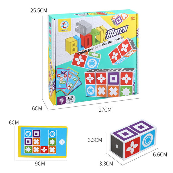 3D Graphics Matching Game Desktop Puzzle Building Blocks Toys Parent-Child Interaction