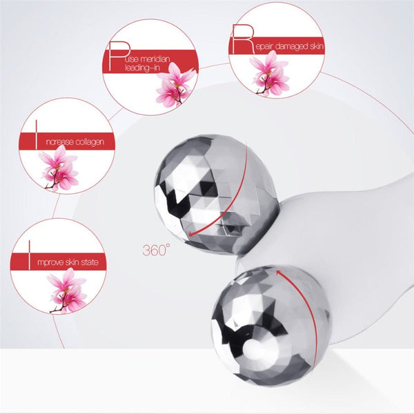 3D V Face Ball Roller Massager Facial Lifting Firming Full Body Slimming Wrinkle Removal Pulse Skin Care Beauty Tool
