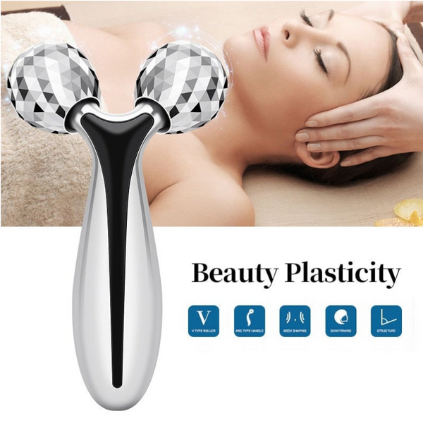 3D Roller Massager Portable Facial Body Lifting Slimming V-Face 360 Rotate Thin Wrinkle Remover Y Shape Relaxation