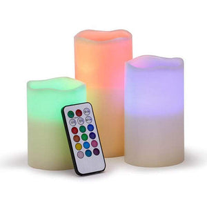 Table Desk Lamps 3Pcs Remote Control Colour Changing Led Candles