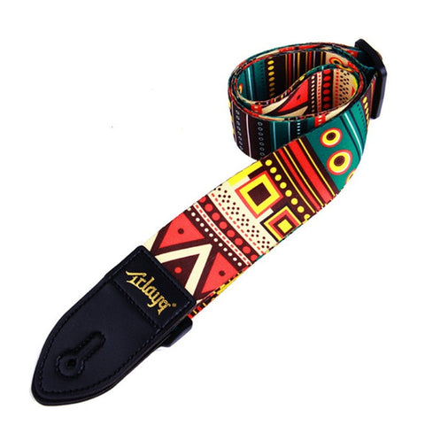 3Pcs Nylon Guitar Strap Adjustable Colorful Printing Straps For Acoustic Electric And Bass Multi Belt