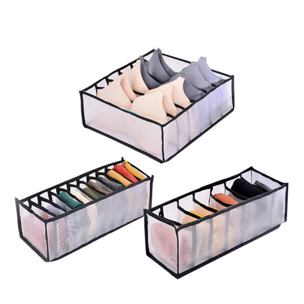 3Pcs Pack Underwear Sock Bra Storage Organiser