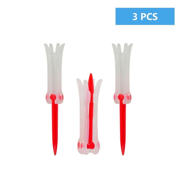 3Pcs Professional Golf Tee Step Up Rubber Horn Foldable Evolution Tees Sports Tool Accessory Red