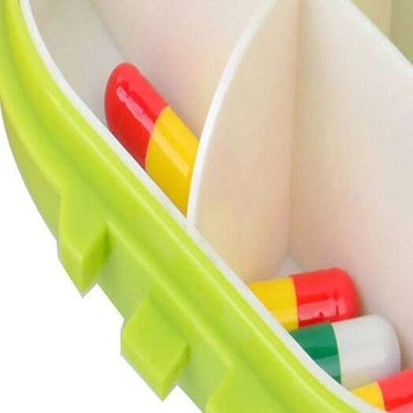 4 / 6 Grid Plastic Small Pill Storage Box Green