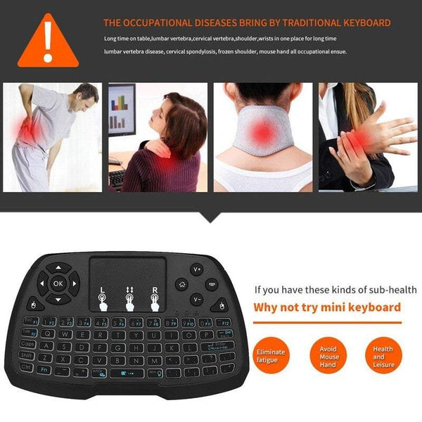 2.4Ghz Wireless Keyboard Touchpad Mouse Remote Control For Android Tv Box Smart Pc Notebook