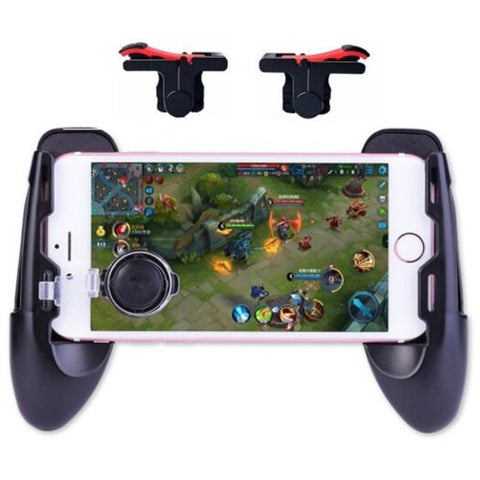 4 In 1 Phone Gaming Trigger Controller Joystick Fire Button Gamepad Kit For Pubg Black