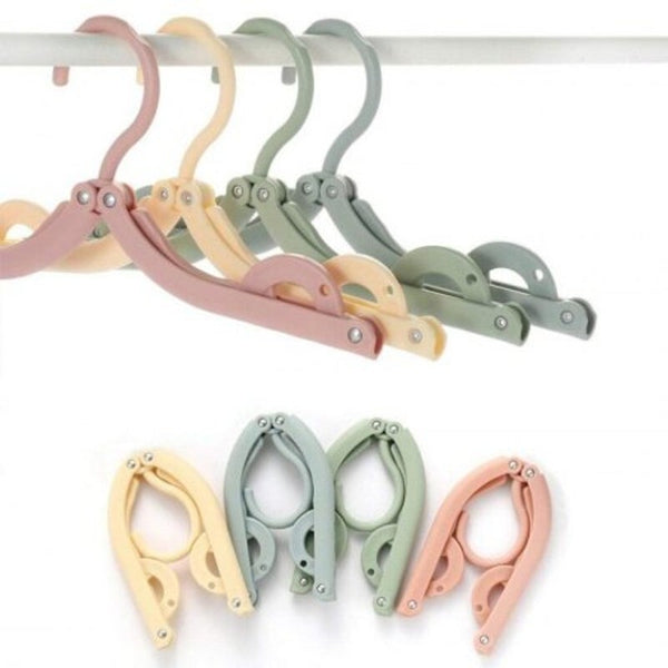 4 Pcs Portable Folding Clothes Hangers Drying Rack For Travel Multi
