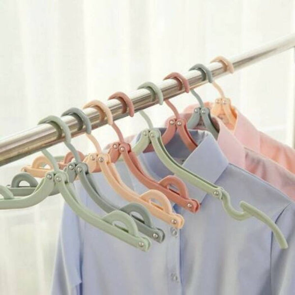4 Pcs Portable Folding Clothes Hangers Drying Rack For Travel Multi