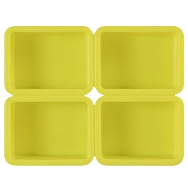 4 Square Food Grade Silicone Hand Soap / Cake Mold Ginger Brown