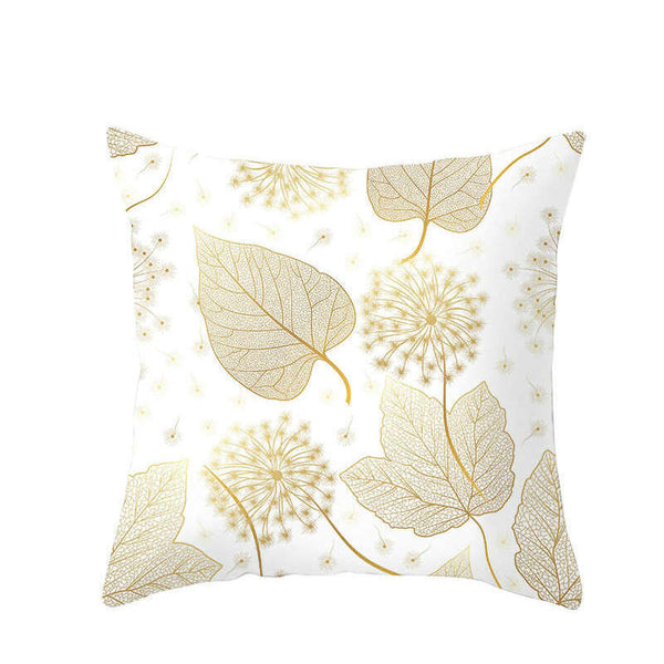 45 X 45Cm Gold Leaf Cushion Cover