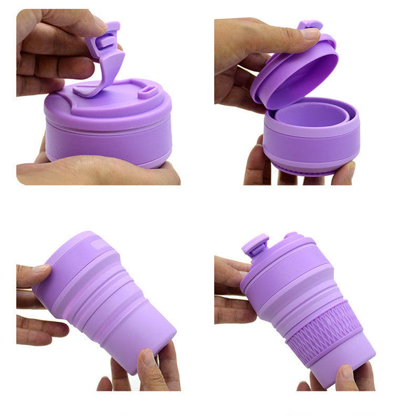Kitchen Gadgets Outdoor Camping Portable Silicone Folding Foldable Water Cup