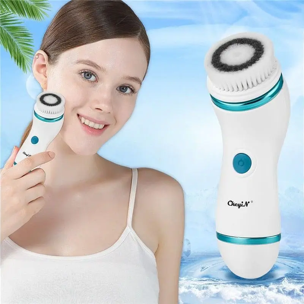 4In1 Deep Pores Ultrasonic Electric Facial Cleansing Exfoliator Face Massager