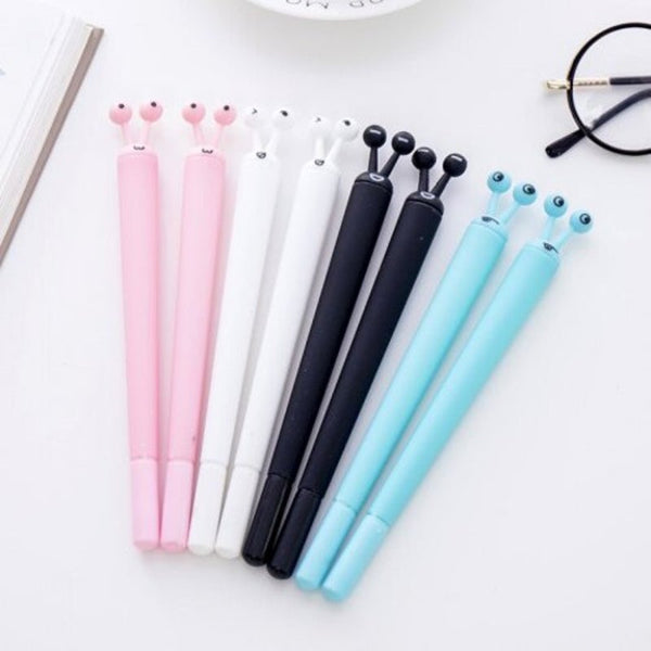 4Pcs Kawaii Snails Panda Soft Silicone Writing Gel Pen School Office Supply Stationery