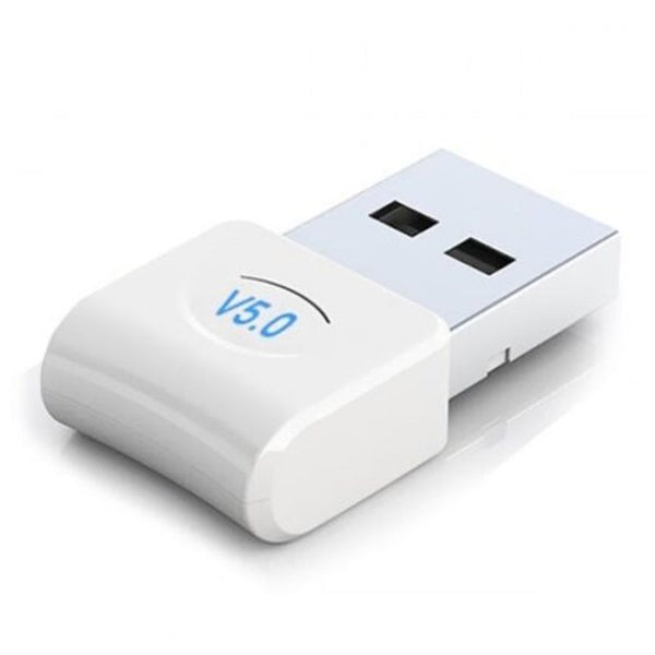 5.0 Bluetooth Dongle Wireless Wifi Adapter Free Flooding Audio Receiver Transmitter White