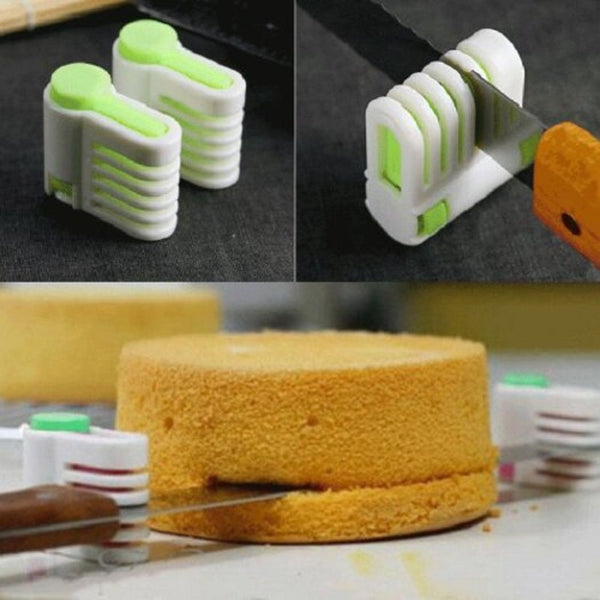 5 Layers Diy Cake Bread Cutter Leveler Slicer Set Cutting Fixator Tools White