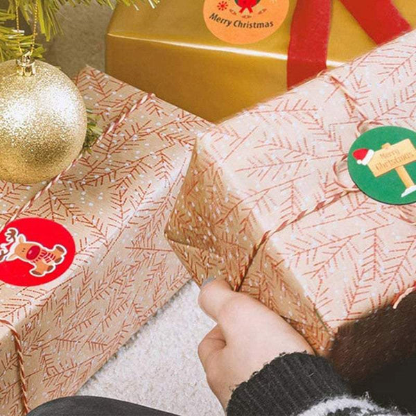 Decorative Stickers 500Pcs / Roll Christmas Gift Tag Adhesive Label Diy Pack