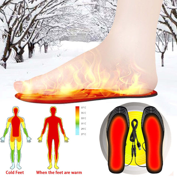 Usb Heated Shoes Insoles Can Be Cut Winter Warm Heating Pad Feet For Boots Sneaker