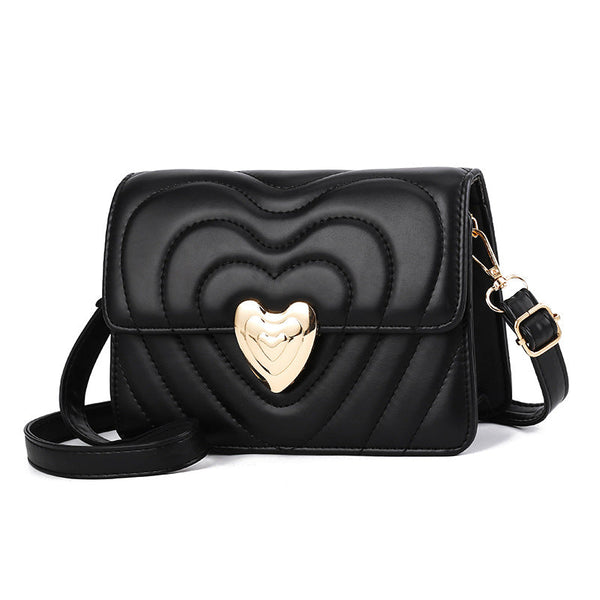 Elegant Heart Love Lock Handbag Crossbody Bag Women