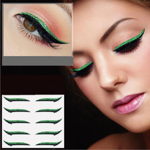 5 Pairs/Sheet Eyeliner Reusable Double Plastic Self-Adhesive Eyeshadow Sticker